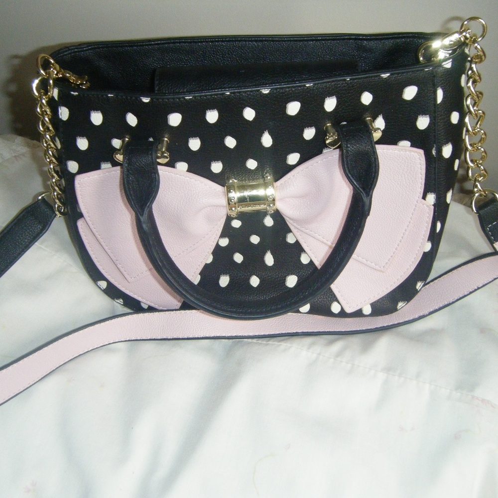 Betsey Johnson Bownanza Crossbody PokaDot Purse